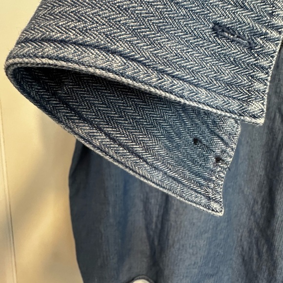 VTG ‘04 Harley Davidson Mens XL Blue Button Up Long Sleeve Denim Embroidered. - Picture 14 of 16